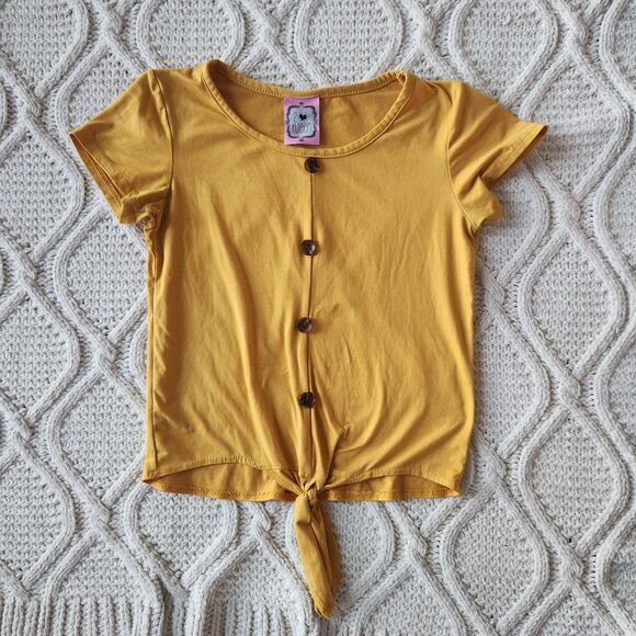 Other - Kids Mustard Yellow front Tie Top- Size 10/12